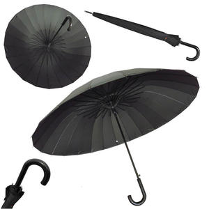 Automatyczny parasol męski XXL 123 CM 24-BRYTOWY, CZARNY - 2860649309