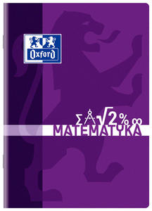 Zeszyt a5/60k oxford do matematyki kratka z marginesem fioletowy - 2869422178