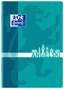 Zeszyt a5/60k oxford do angielskiego kratka z marginesem morski - 2869422181