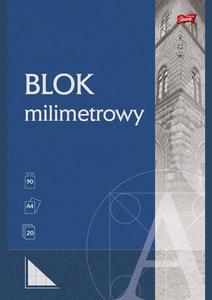 Blok milimetrowy A4 20k., Unipap - 2869534303