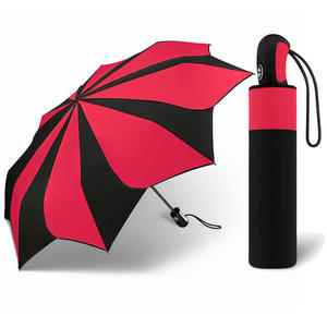 Automatyczna parasolka damska KWIAT Pierre Cardin CZARNO-CZERWONA - 2869932133