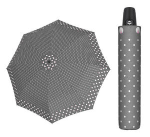 Automatyczna MOCNA parasolka damska Doppler Derby szara w kropki - 2871393670