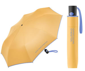 Automatyczna parasolka Benetton, żółta z lamówk - 2871580462