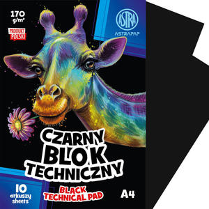 Blok techniczny ASTRA czarny A4 - 10 arkuszy - 2871580483