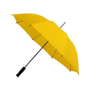 Automatyczna lekka parasolka damska żółta z czarnym stelażem - 2871580501