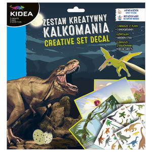 Zestaw kreatywny Kidea - kalkomania Dinozaury - 2873561731