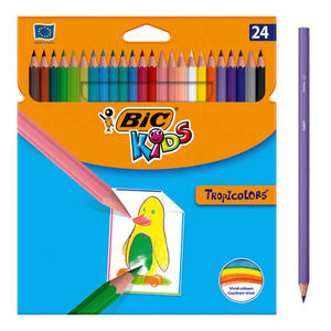 BIC Kids Tropicolors Kredki Ołówkowe Pudełko 24 szt. - 2877530187