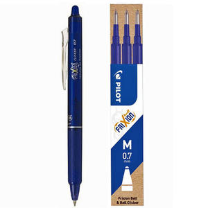 Długopis automatyczny ścieralny PILOT FRIXION CLICK niebieski + Wkłady 0,7mm 3szt - 2877791445