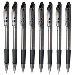 8 szt. x czarny długopis 0.7mm Pentel - 2877884922