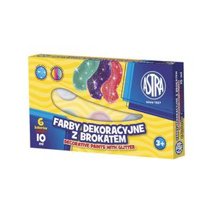 Farby dekoracyjne brokatowe Astra 6 x 10ml - 2852441741