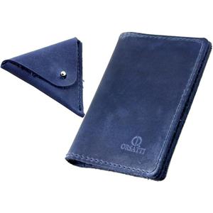 SLIM WALLET, cienki portfel mÄski + bilonówka marki Orsatti, granatowy