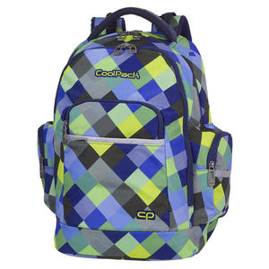 Dwukomorowy plecak szkolny CoolPack Brick 28 l, Blue Patchwork A497 - 2871761261