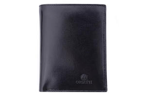 Skórzany portfel męski Orsatti M02A w kolorze czarnym - 2844116483