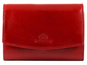 Skórzany portfel damski portmonetka Wittchen, kolekcja: Italy, czerwony - 2860648141
