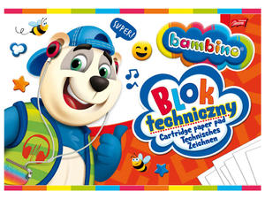 Blok techniczny BAMBINO 10 białych kartek A4 Unipap - 2860648500