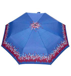 MOCNA automatyczna parasolka marki PARASOL, niebieska z lamówk - 2860648617