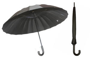 Wytrzymały parasol męski XL - 24-BRYTOWY, CZARNY - 2860648790