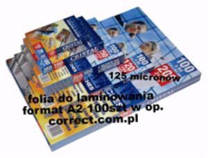 Folia A2 do laminowania 125 micronw 100 szt w op. - 2846337608