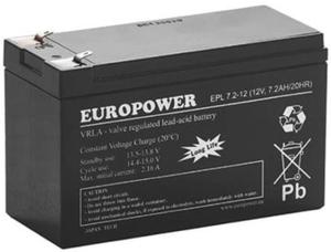 Akumulator EUROPOWER serii EPL 12V 7,2Ah T1 - 2877393274