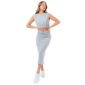 Komplet dresowy Justhype Sweat Midi Skirt Loungewear Set W LABON007 - 2876740764