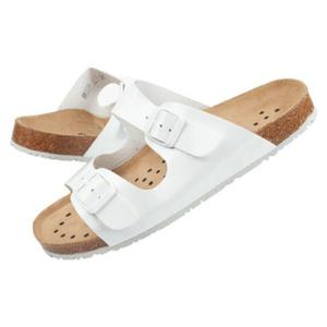 Klapki robocze Abeba Sandals White W 8087 - 2876744426