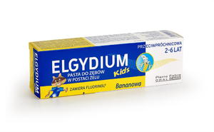 Elgydium Kids Pasta do zbw dla dzieci od 2 do 6 lat bananowa 50 ml - 2863382229