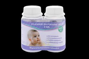 Simed Pojemnik do przechowywania pokarmu 2 x 140 ml + naklejki - 2852585506