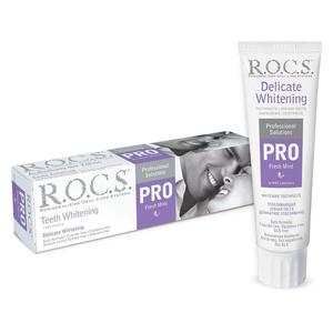 ROCS pasta do zbw PRO Delicate Whitening Fresh Mint - Wybielajca pasta bez fluoru 100ml - 2877901585