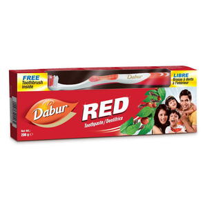 Dabur RED 200g - czerwona zioowa pasta do zbw z imbirem, pieprzem czarnym, cynamonem, godzikami - 2871340167