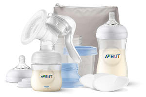 AVENT Laktator manualny NATURAL Motion SCF430/16 (w zestawie z pojemnikami na pokarm VIA) - 2865819704