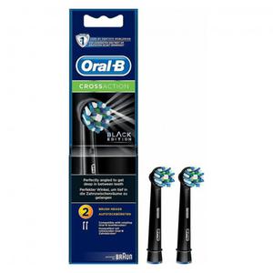 Braun Oral-B kocwki do szczoteczki elektrycznej CrossAction 2szt. EB50-2 BLACK - czarne - 2871539767