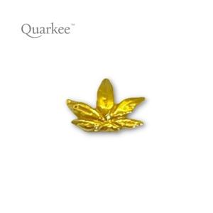 Quarkee 22K Gold Gold Hemp Leaf / Cannabis / Konopie - 2875312562