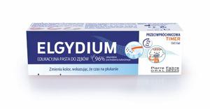 Elgydium TIMER Edukacyjna pasta do zbw dla dzieci od 3 lat - zmienia kolor, wskazujc, e czas na pukanie - 2870055114