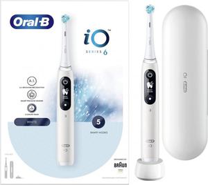 Braun Oral-B szczoteczka elektryczna iO 6N WHITE - szczoteczka magnetyczna z etui podrnym - 2876877950