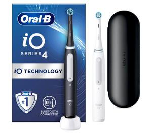 Braun Oral-B szczoteczka elektryczna iO 4 zestaw DUO BLACK & WHITE- szczoteczka magnetyczna z etui podrnym - 2873964453