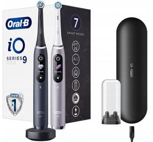 Braun Oral-B szczoteczka elektryczna iO 9N zestaw DUO BLACK ONYX & ROSE QUARTZ - szczoteczka magnetyczna z etui podrnym - 2875198957