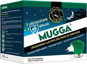 MUGGA Elektro - urzdzenie elektryczne przeciw komarom + wkad 35ml - starcza na 45 nocy - 2874519642