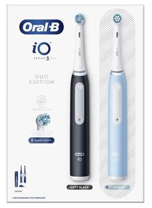 Braun Oral-B szczoteczka elektryczna iO 3 zestaw DUO BLACK & BLUE - szczoteczka magnetyczna z etui - 2875762518