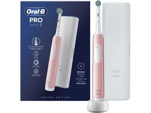 Braun Oral-B szczoteczka elektryczna PRO1 PINK + ETUI CrossAction (rowy) - 2876877954