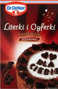 DR OETKER Dekor Literki i Cyferki 60g - 2878858354