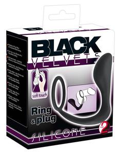 Black Velvets korek analny z piercieniem - 2859298929
