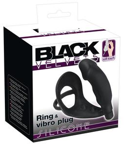 Black Velvets Stymulator Prostaty z ringiem + wibracje - 2859298930