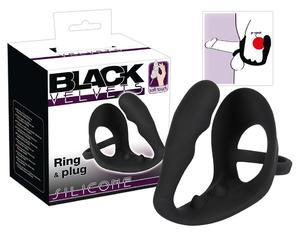 Black Velvets Stymulator Prostaty z ringiem - 2859298931