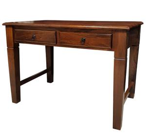 Klasyczne drewniane biurko - st z szufladami z akacji - 2873357879