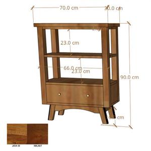 Konsola drewniana BONN 70 cm z szuflad i pk z akacji - kolor JAVA 50 - 2878009967