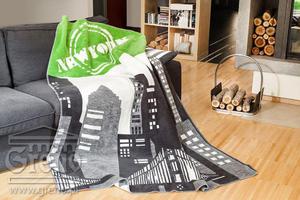 Koc New York 150x200 Limonka baweniano-akrylowy Greno Nowo! - 2854610736