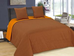 Narzuta Sevilla 220x240 + 2/40x40 Leaves beige/orange - 2859926372