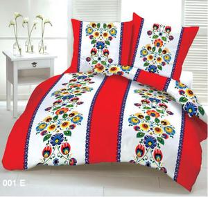 Pociel baweniana 140x200 owicka czerwona na zamek - 2837434828