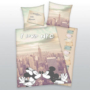 Pociel baweniana 140x200 Myszki NY 5479 New York Miki Mini poszewka 70x90 - 2839021220