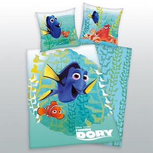 Pociel baweniana 140x200 Rybka Dory 6971 Finding Dory poszewka 70x90 - 2839021225